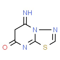ChemSpider 2D Image | 5-Imino-5,6-dihydro-7H-[1,3,4]thiadiazolo[3,2-a]pyrimidin-7-one | C5H4N4OS