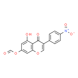 ChemSpider 2D Image | 5-Hydroxy-3-(4-nitrophenyl)-4-oxo-4H-chromen-7-yl formate | C16H9NO7