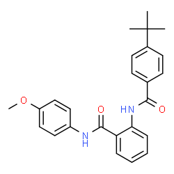 ChemSpider 2D Image | 2-[(4-tert-Butylbenzoyl)amino]-N-(4-methoxyphenyl)benzamide | C25H26N2O3