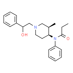 ChemSpider 2D Image | N-[(3R,4S)-1-(2-Hydroxy-2-phenylethyl)-3-methyl-4-piperidinyl]-N-phenylpropanamide | C23H30N2O2