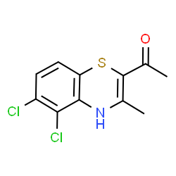 ChemSpider 2D Image | 1-(5,6-Dichloro-3-methyl-4H-1,4-benzothiazin-2-yl)ethanone | C11H9Cl2NOS