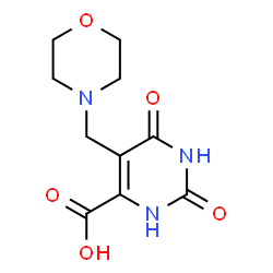 ChemSpider 2D Image | 5-(4-Morpholinylmethyl)-2,6-dioxo-1,2,3,6-tetrahydro-4-pyrimidinecarboxylic acid | C10H13N3O5