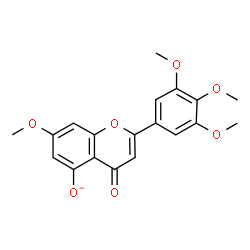 ChemSpider 2D Image | 7-Methoxy-4-oxo-2-(3,4,5-trimethoxyphenyl)-4H-chromen-5-olate | C19H17O7