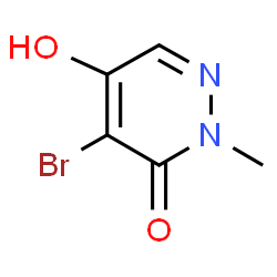 ChemSpider 2D Image | 5-Bromo-1-methyl-4-hydroxypyridazin-6-one | C5H5BrN2O2