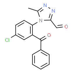 ChemSpider 2D Image | 4-(2-Benzoyl-4-chlorophenyl)-5-methyl-4H-1,2,4-triazole-3-carbaldehyde | C17H12ClN3O2