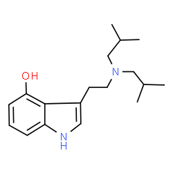 ChemSpider 2D Image | 3-[2-(Diisobutylamino)ethyl]-1H-indol-4-ol | C18H28N2O