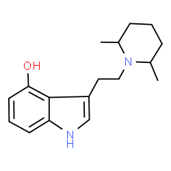 ChemSpider 2D Image | 3-[2-(2,6-Dimethyl-1-piperidinyl)ethyl]-1H-indol-4-ol | C17H24N2O