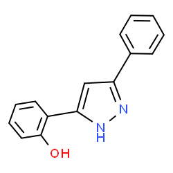 ChemSpider 2D Image | 2-(3-Phenyl-1H-pyrazol-5-yl)phenol | C15H12N2O