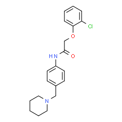 ChemSpider 2D Image | 2-(2-Chlorophenoxy)-N-[4-(1-piperidinylmethyl)phenyl]acetamide | C20H23ClN2O2