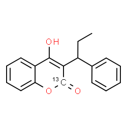 ChemSpider 2D Image | 4-Hydroxy-3-(1-phenylpropyl)(2-~13~C)-2H-chromen-2-one | C1713CH16O3