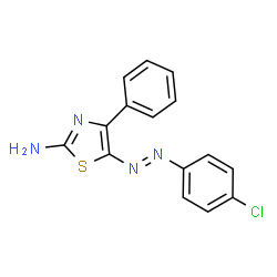 ChemSpider 2D Image | 5-(4-Chloro-phenylazo)-4-phenyl-thiazol-2-ylamine | C15H11ClN4S