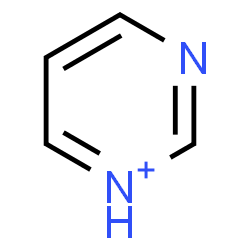 ChemSpider 2D Image | Pyrimidin-1-ium | C4H5N2