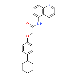 ChemSpider 2D Image | 2-(4-Cyclohexylphenoxy)-N-(5-quinolinyl)acetamide | C23H24N2O2