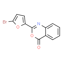 ChemSpider 2D Image | 2-(5-Bromo-2-furyl)-4H-3,1-benzoxazin-4-one | C12H6BrNO3