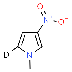 ChemSpider 2D Image | 1-Methyl-3-nitro(5-~2~H)-1H-pyrrole | C5H5DN2O2