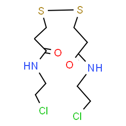 ChemSpider 2D Image | 3,3'-Disulfanediylbis[N-(2-chloroethyl)propanamide] | C10H18Cl2N2O2S2