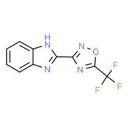 ChemSpider 2D Image | 2-[5-(Trifluoromethyl)-1,2,4-oxadiazol-3-yl]-1H-benzimidazole | C10H5F3N4O