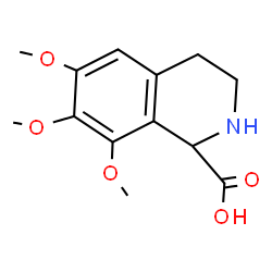 ChemSpider 2D Image | 6,7,8-Trimethoxy-1,2,3,4-tetrahydro-1-isoquinolinecarboxylic acid | C13H17NO5