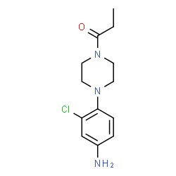 ChemSpider 2D Image | 1-[4-(4-Amino-2-chlorophenyl)-1-piperazinyl]-1-propanone | C13H18ClN3O