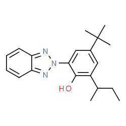ChemSpider 2D Image | 2-(2h-benzotriazol-2-yl)-6-sec-butyl-4-tert-butylphenol | C20H25N3O