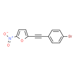 ChemSpider 2D Image | 2-[(4-Bromophenyl)ethynyl]-5-nitrofuran | C12H6BrNO3