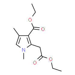 ChemSpider 2D Image | ethyl 3-(ethoxycarbonyl)-1,4-dimethyl-1H-pyrrole-2-acetate | C13H19NO4