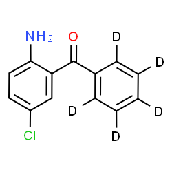 ChemSpider 2D Image | (2-Amino-5-chlorophenyl)[(~2~H_5_)phenyl]methanone | C13H5D5ClNO