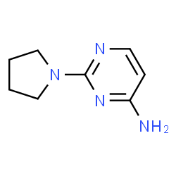 ChemSpider 2D Image | 2-(1-Pyrrolidinyl)-4-pyrimidinamine | C8H12N4