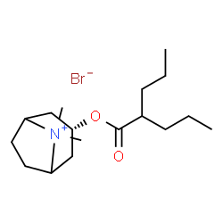 ChemSpider 2D Image | 8,8-Dimethyl-3-[(2-propylpentanoyl)oxy]-8-azoniabicyclo[3.2.1]octane bromide | C17H32BrNO2
