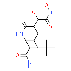 ChemSpider 2D Image | N4-(2,2-DIMETHYL-1-METHYLCARBAMOYL-PROPYL)-2,N1-DIHYDROXY-3-ISOBUTYL-SUCCINAMIDE | C15H29N3O5