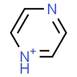 ChemSpider 2D Image | Pyrazin-1-ium | C4H5N2