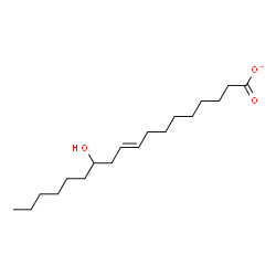 ChemSpider 2D Image | (9E)-12-Hydroxy-9-octadecenoate | C18H33O3