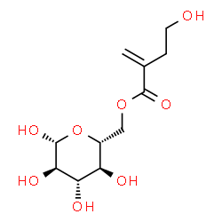 ChemSpider 2D Image | 6-O-(4-Hydroxy-2-methylenebutanoyl)-beta-D-glucopyranose | C11H18O8