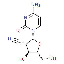 ChemSpider 2D Image | 2'-cyano-2'-deoxy-1-(?-D-arabinofuranosyl)cytosine | C10H12N4O4