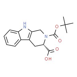 ChemSpider 2D Image | (S)-2-Boc-1,2,3,4-tetrahydronorharmane-3-carboxylic acid | C17H20N2O4