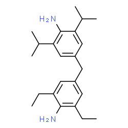 ChemSpider 2D Image | 4-(4-Amino-3,5-diethylbenzyl)-2,6-diisopropylaniline | C23H34N2