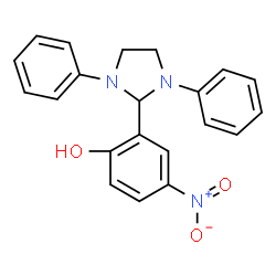 ChemSpider 2D Image | 2-(1,3-Diphenyl-2-imidazolidinyl)-4-nitrophenol | C21H19N3O3