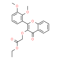 ChemSpider 2D Image | Ethyl {[2-(2,3-dimethoxyphenyl)-4-oxo-4H-chromen-3-yl]oxy}acetate | C21H20O7