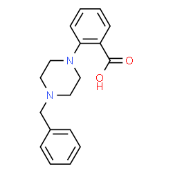 ChemSpider 2D Image | 2-(4-Benzyl-1-piperazinyl)benzoic acid | C18H20N2O2