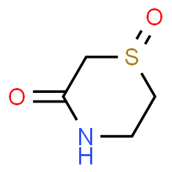 ChemSpider 2D Image | 3-Thiomorpholinone 1-oxide | C4H7NO2S