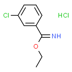 ChemSpider 2D Image | Ethyl 3-chlorobenzenecarboximidate hydrochloride (1:1) | C9H11Cl2NO