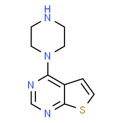 ChemSpider 2D Image | 4-piperazin-1-ylthieno[2,3-d]pyrimidine | C10H12N4S