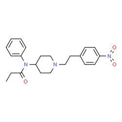 ChemSpider 2D Image | N-{1-[2-(4-Nitrophenyl)ethyl]-4-piperidinyl}-N-phenylpropanamide | C22H27N3O3