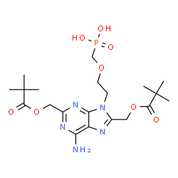 ChemSpider 2D Image | bis(pivaloyloxymethyl)-9-(2-phosphonylmethoxyethyl)adenine | C20H32N5O8P