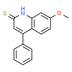 ChemSpider 2D Image | 7-methoxy-4-phenylquinoline-2-thiol | C16H13NOS
