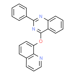 ChemSpider 2D Image | 2-Phenyl-4-(8-quinolinyloxy)quinazoline | C23H15N3O