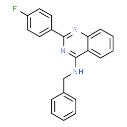 ChemSpider 2D Image | N-Benzyl-2-(4-fluorophenyl)-4-quinazolinamine | C21H16FN3