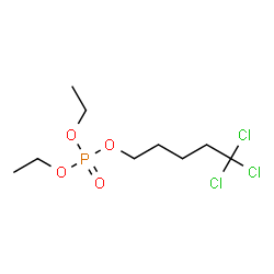 ChemSpider 2D Image | Diethyl 5,5,5-trichloropentyl phosphate | C9H18Cl3O4P