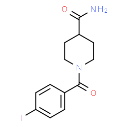 ChemSpider 2D Image | 1-(4-Iodobenzoyl)-4-piperidinecarboxamide | C13H15IN2O2