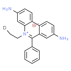 ChemSpider 2D Image | 3,8-Diamino-5-[(2-~2~H_1_)ethyl]-6-phenylphenanthridinium bromide | C21H19DBrN3